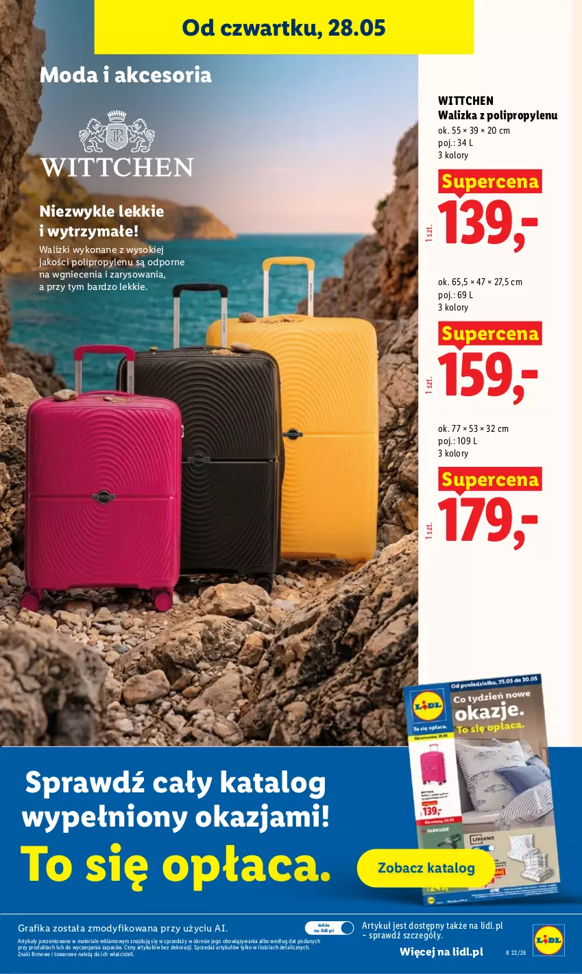 Gazetka promocyjna Lidl - Gazetka ważna od 28.05 do 30.05 - ważna 28.05 do 30.05.2026 - strona 33 - produkty: Gra, Grafika, Moda, Por, Sok, Walizka, Wittchen