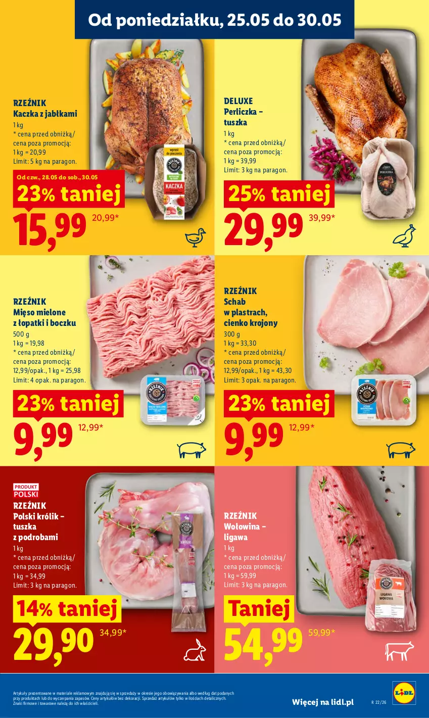 Gazetka promocyjna Lidl - Gazetka ważna od 28.05 do 30.05 - ważna 28.05 do 30.05.2026 - strona 45 - produkty: Jabłka, Kaczka, Królik, Mięso, Mięso mielone, Perliczka, Tusz, Wołowina