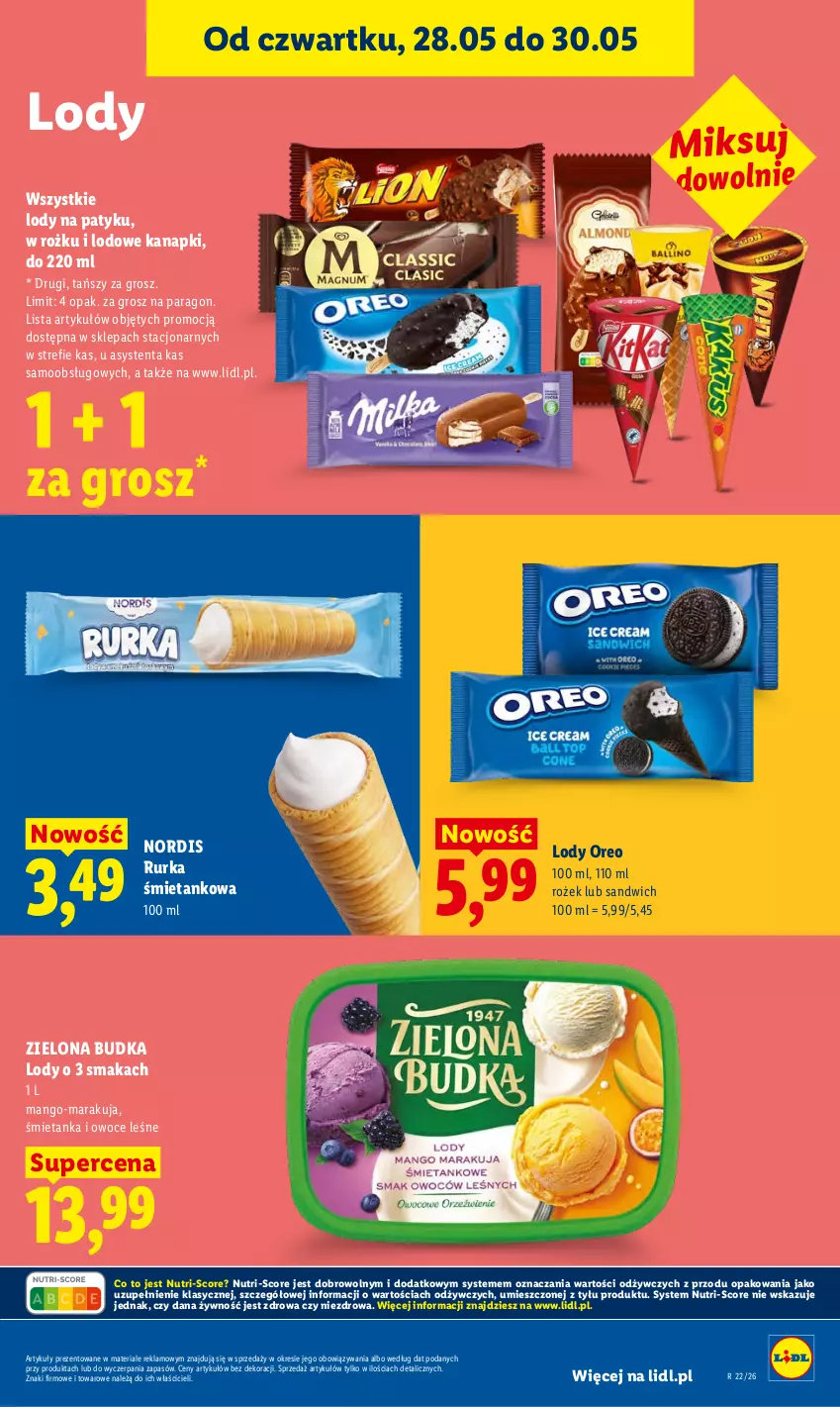 Gazetka promocyjna Lidl - Gazetka ważna od 28.05 do 30.05 - ważna 28.05 do 30.05.2026 - strona 57 - produkty: Lody, Mango, Oreo, Owoce, Zielona Budka