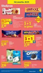 Gazetka promocyjna Lidl - Gazetka ważna od 28.05 do 30.05 - Gazetka - ważna od 30.05 do 30.05.2026 - strona 63 - produkty: Ciastka, Ser, Gin, Gra, Prince Polo, Herbatniki, Grześki, Mola, Delicje, Deser, Oreo, Fa