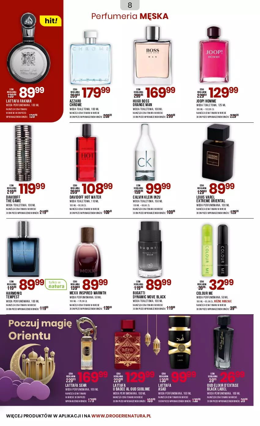 Gazetka promocyjna Drogerie Natura - Gazetka Drogerie Natura - ważna 04.08 do 21.08.2025 - strona 8 - produkty: Azzaro, Calvin Klein, Davidoff, Fa, Hugo Boss, JOOP!, Lack, Mexx, Perfum, Woda, Woda perfumowana, Woda toaletowa