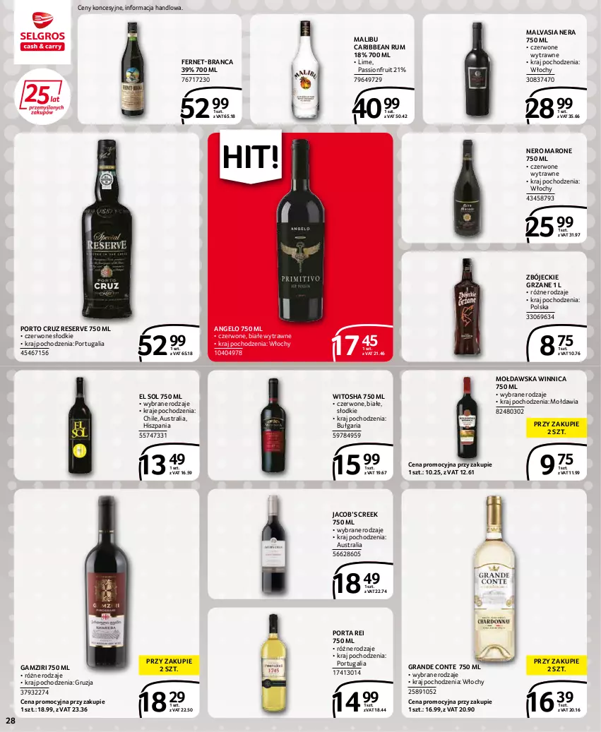 Gazetka promocyjna Selgros - Extra Oferta - ważna 01.02 do 28.02.2022 - strona 28 - produkty: Gra, Malibu, Por, Rum, Ser