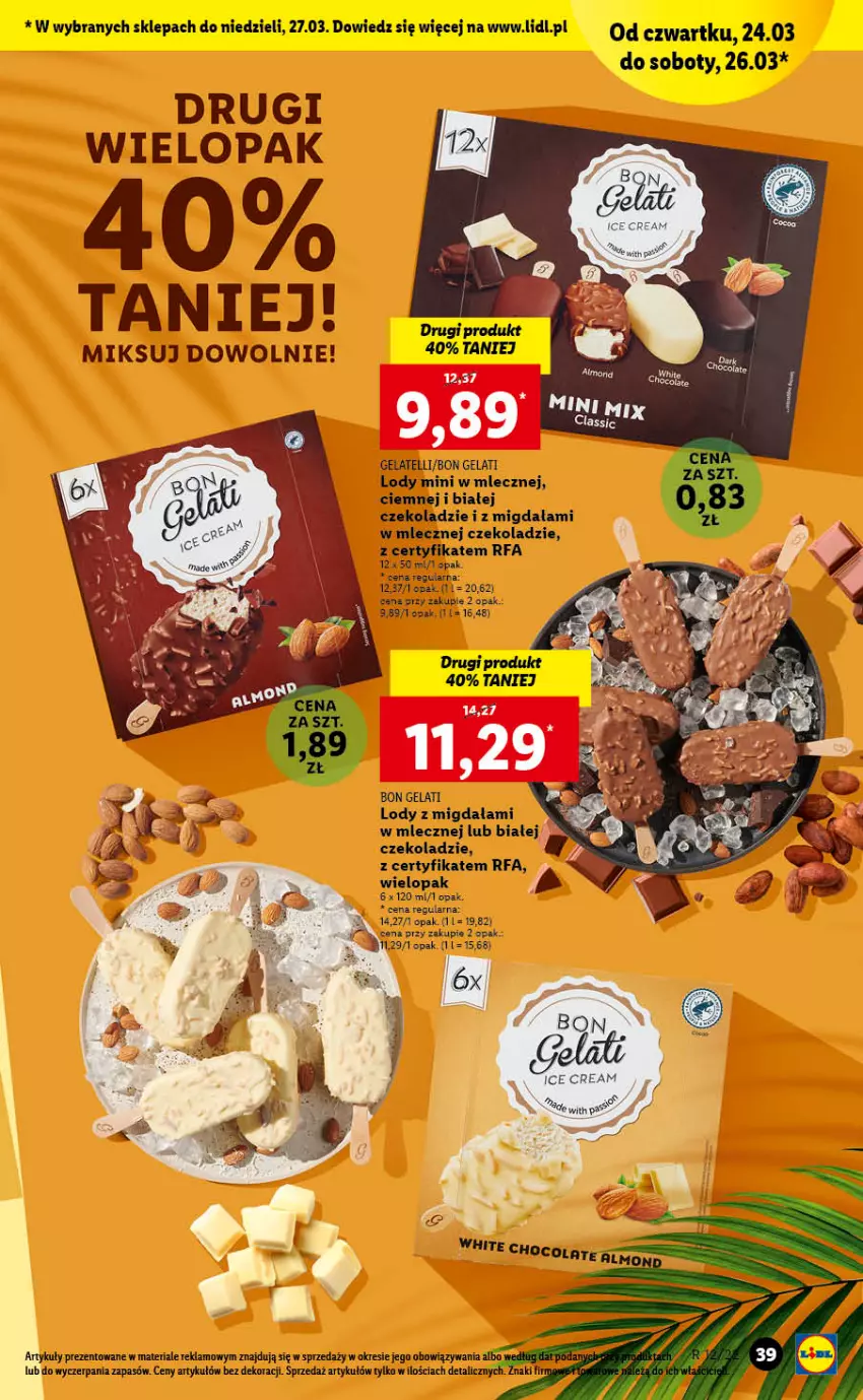 Gazetka promocyjna Lidl - GAZETKA - ważna 24.03 do 27.03.2022 - strona 39 - produkty: Fa, Lody, Pax