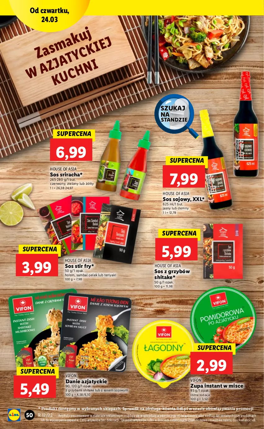 Gazetka promocyjna Lidl - GAZETKA - ważna 24.03 do 27.03.2022 - strona 50 - produkty: House of Asia, Sos, Sos sojowy, Zupa