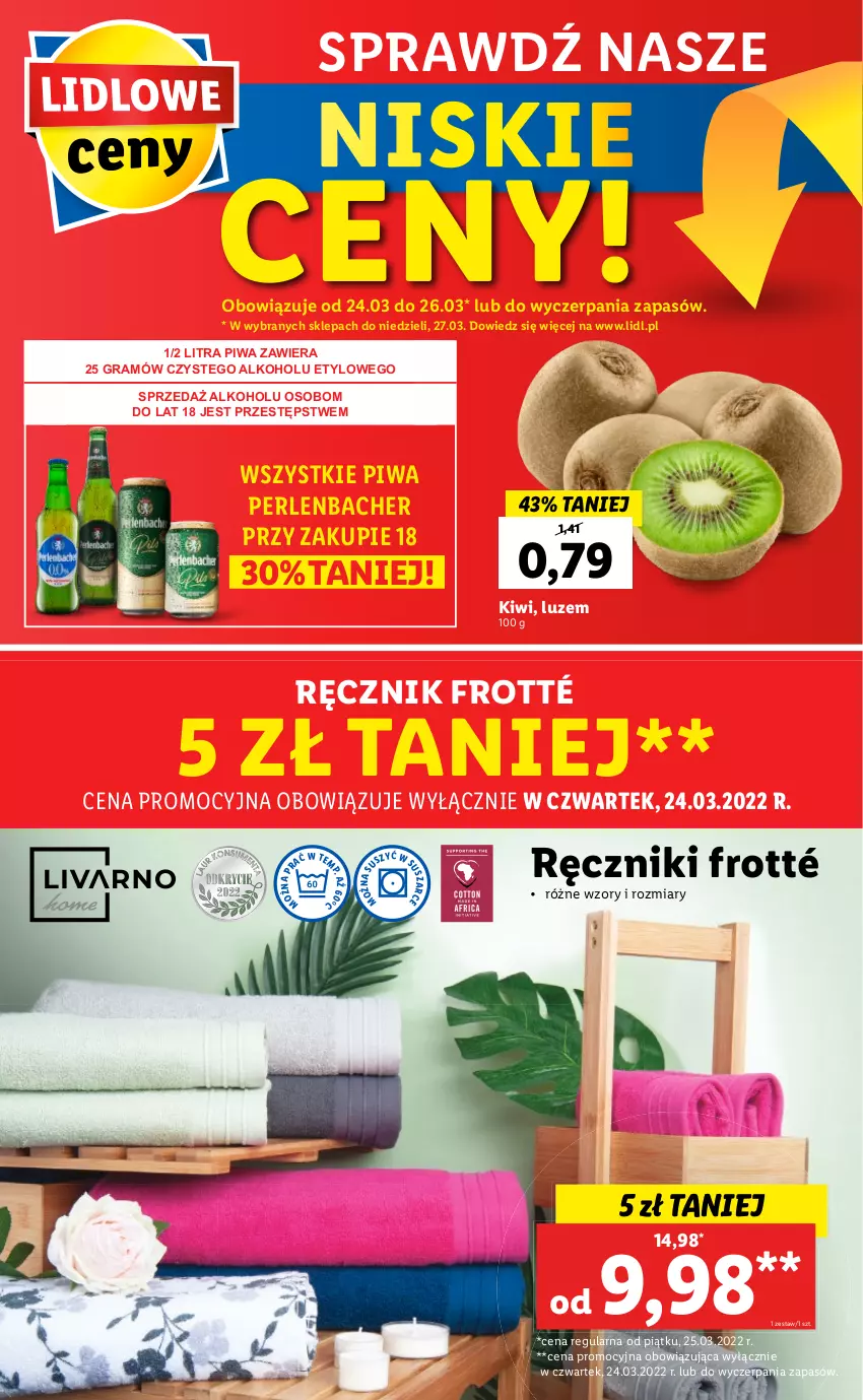 Gazetka promocyjna Lidl - GAZETKA - ważna 24.03 do 27.03.2022 - strona 64 - produkty: Gra, Kiwi, NBA, Piwa, Ręcznik