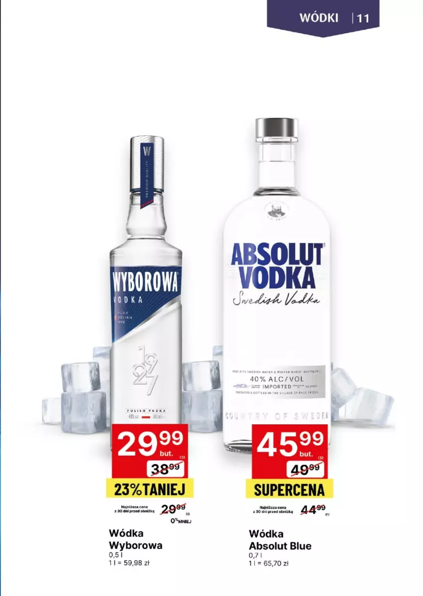 Gazetka promocyjna Delikatesy Centrum - DeliBarek DC17-DC18 - ważna 22.04 do 05.05.2024 - strona 11 - produkty: Absolut, Por, Wódka, Wyborowa