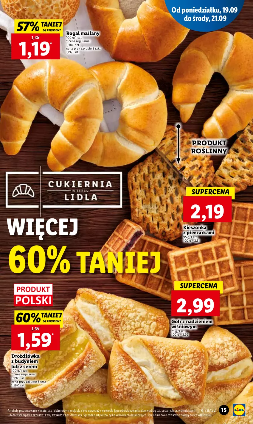 Gazetka promocyjna Lidl - GAZETKA - ważna 19.09 do 21.09.2022 - strona 17 - produkty: Piec, Pieczarka, Rogal, Ser