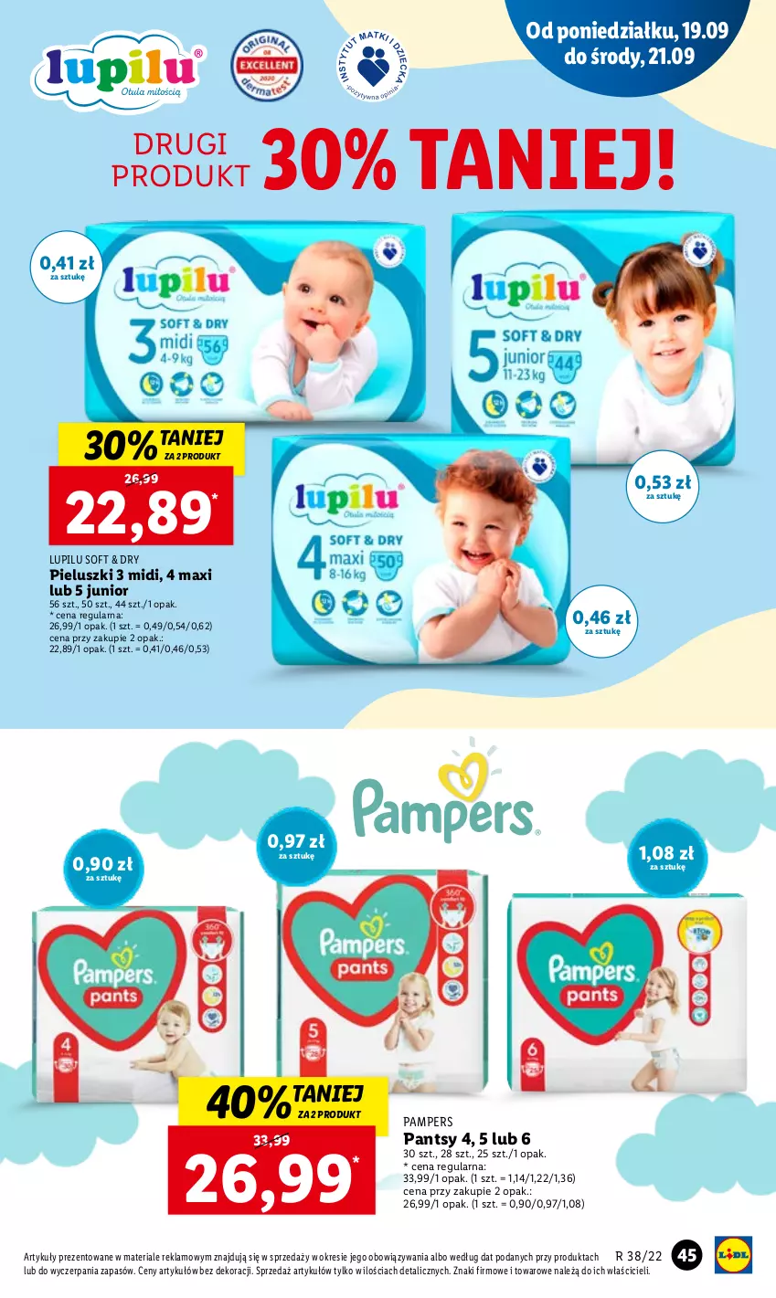 Gazetka promocyjna Lidl - GAZETKA - ważna 19.09 do 21.09.2022 - strona 47 - produkty: Pampers