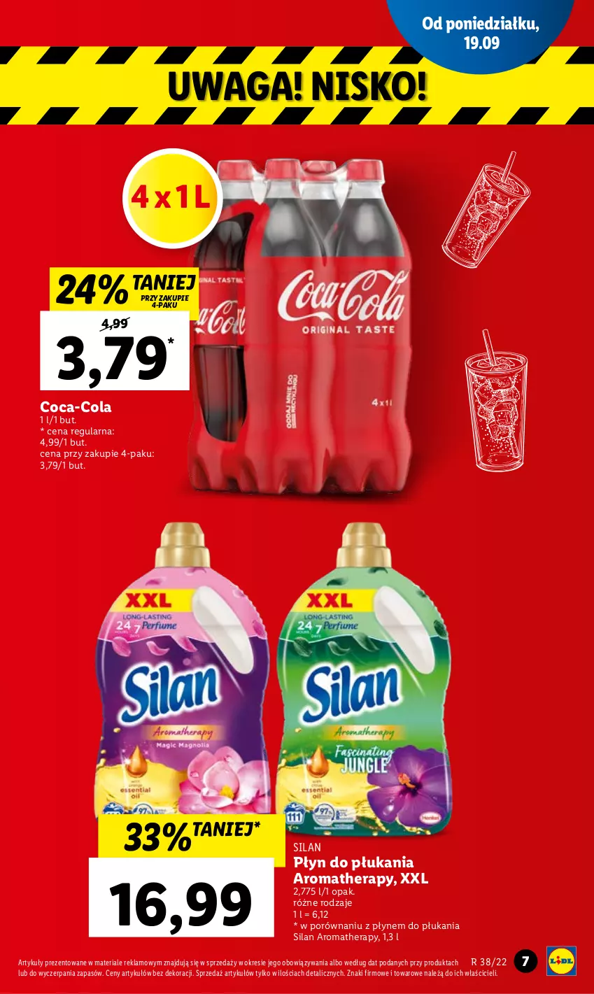 Gazetka promocyjna Lidl - GAZETKA - ważna 19.09 do 21.09.2022 - strona 7 - produkty: Coca-Cola, Płyn do płukania, Por, Silan, Waga