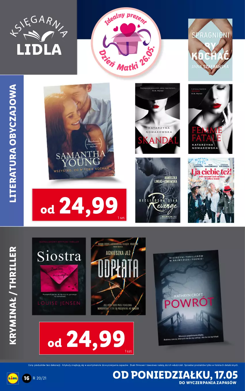 Gazetka promocyjna Lidl - GAZETKA - ważna 17.05 do 22.05.2021 - strona 16 - produkty: Literatura obyczajowa, Tera, Thriller