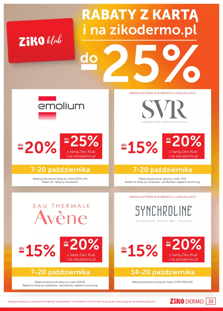 Gazetka promocyjna Ziko - 7 – 20.10 - ważna 07.10 do 20.10.2021 - strona 19 - produkty: Emolium, SVR