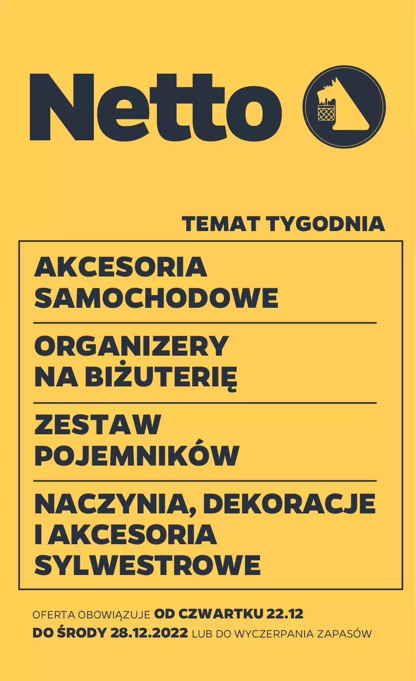 Gazetka promocyjna Netto - Akcesoria i dodatki - ważna 22.12 do 28.12.2022 - strona 1 - produkty: Organizer, Pojemnik