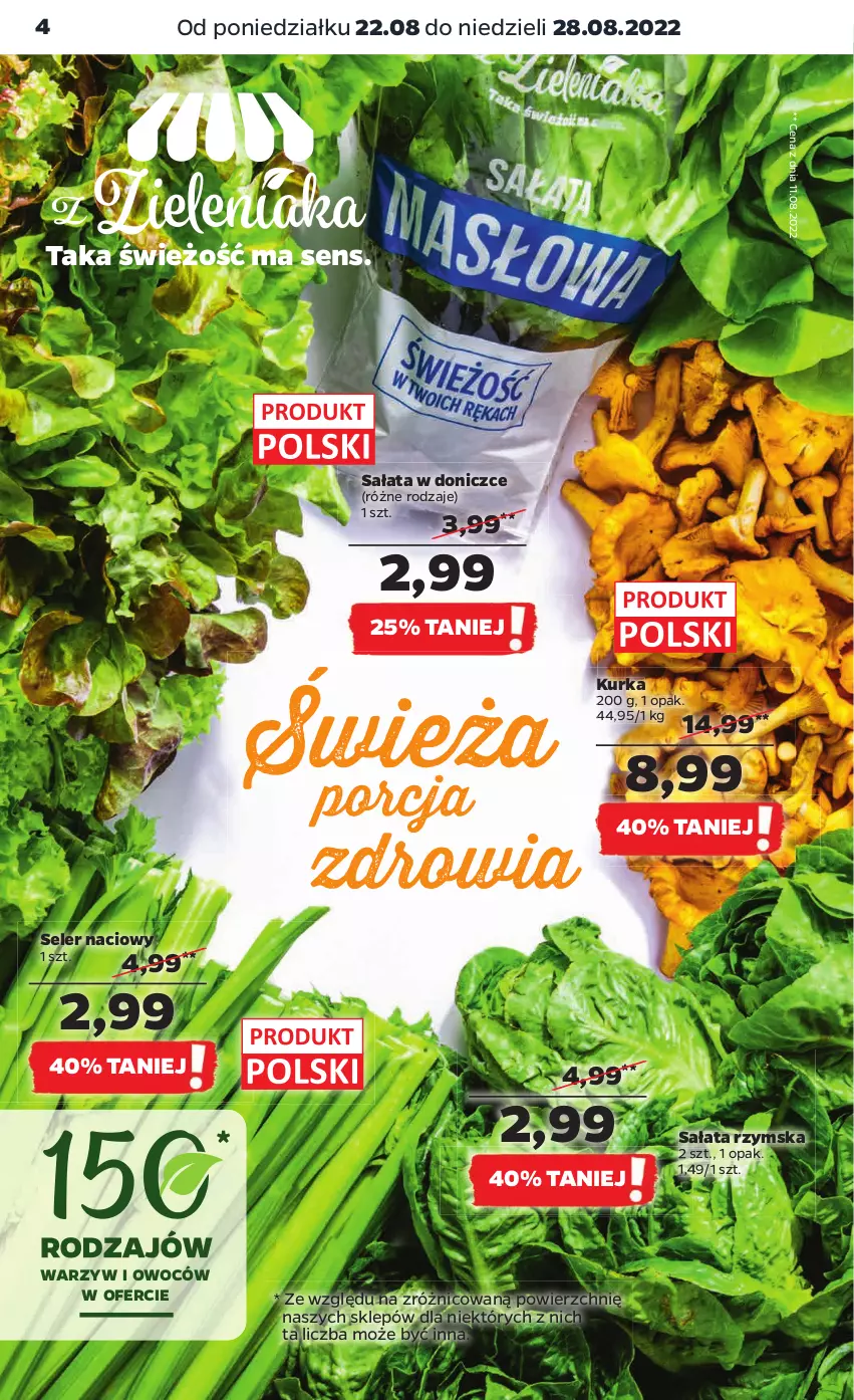 Gazetka promocyjna Netto - Artykuły spożywcze - ważna 22.08 do 28.08.2022 - strona 4 - produkty: Por, Sałat, Seler naciowy