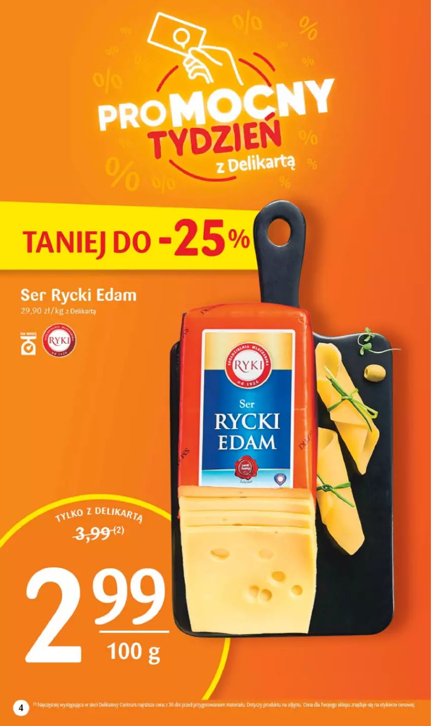 Gazetka promocyjna Delikatesy Centrum - Gazetka DC16 - ważna 27.04 do 03.05.2023 - strona 4 - produkty: Edam, Rum, Rycki Edam, Ser