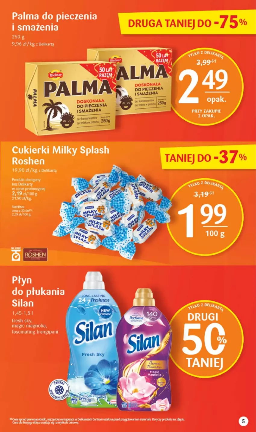 Gazetka promocyjna Delikatesy Centrum - Gazetka DC16 - ważna 27.04 do 03.05.2023 - strona 5 - produkty: Cukier, Cukierki, Fa, Palma, Piec, Płyn do płukania, Silan