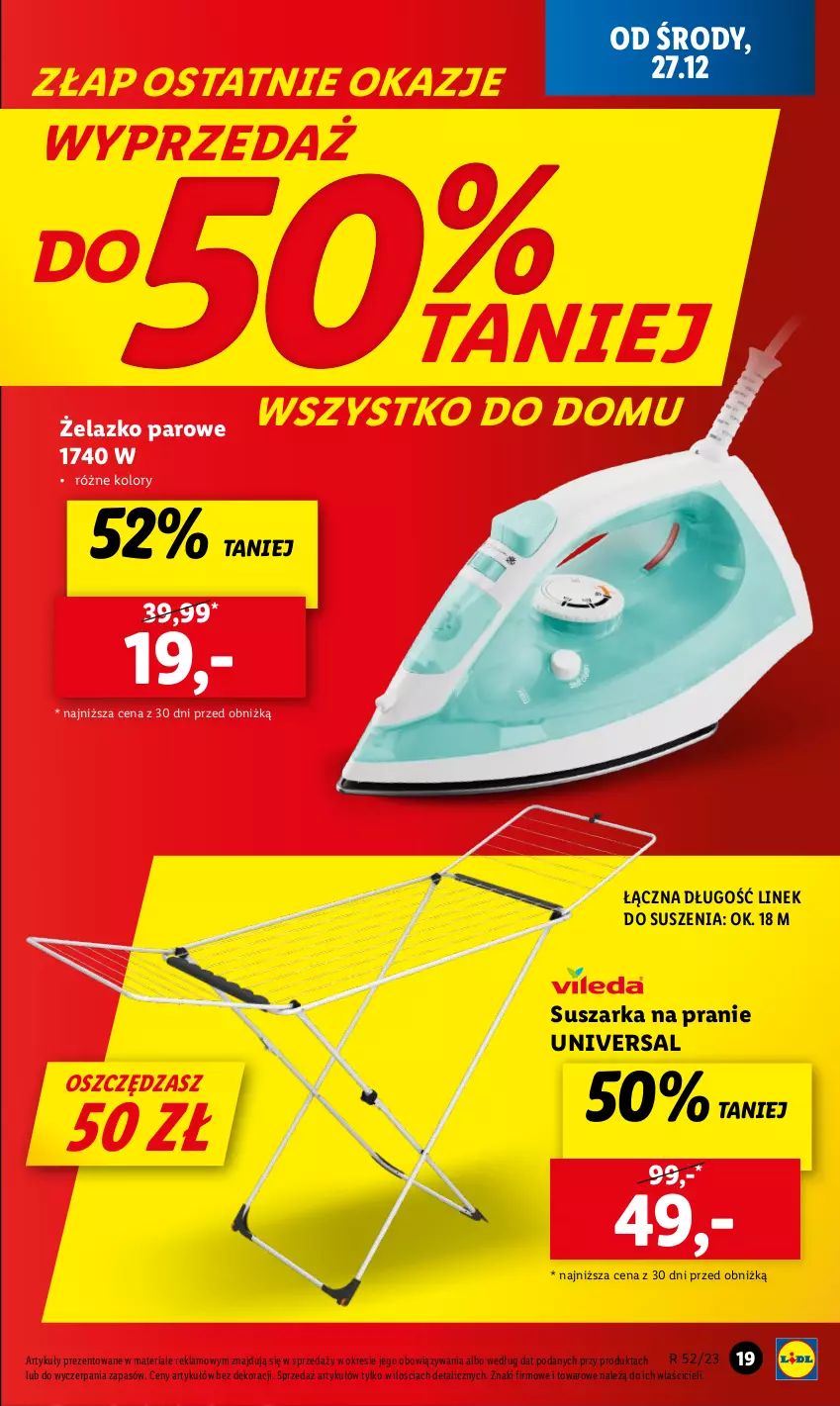 Gazetka promocyjna Lidl - GAZETKA - ważna 27.12 do 30.12.2023 - strona 21 - produkty: Suszarka, Suszarka na pranie