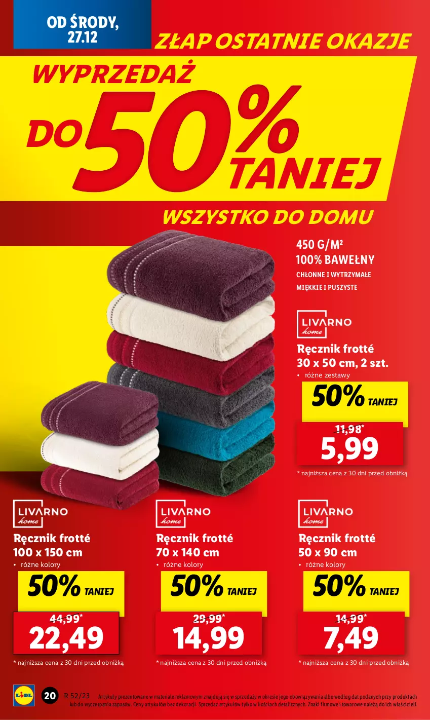 Gazetka promocyjna Lidl - GAZETKA - ważna 27.12 do 30.12.2023 - strona 22 - produkty: Ręcznik