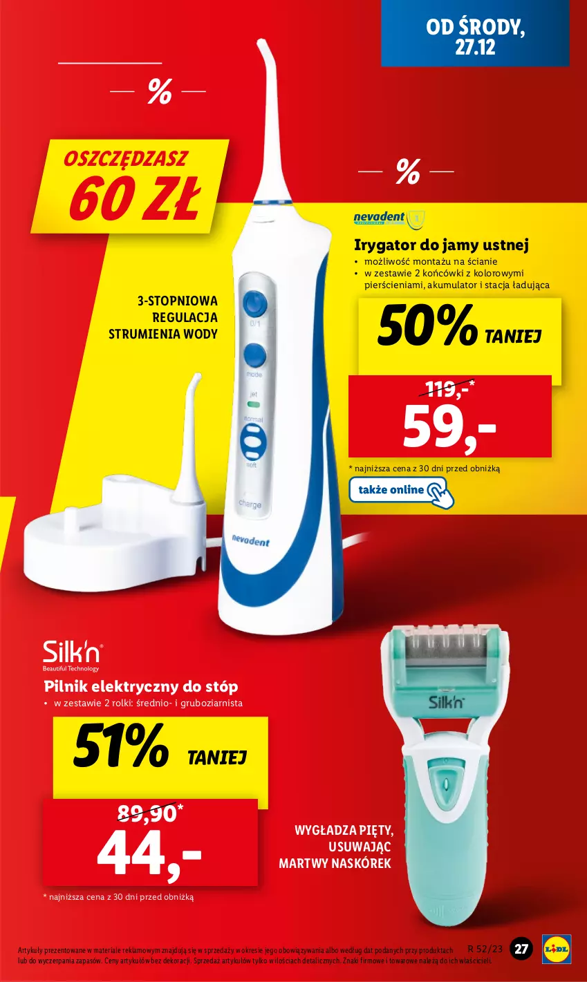 Gazetka promocyjna Lidl - GAZETKA - ważna 27.12 do 30.12.2023 - strona 29 - produkty: Akumulator, Irygator, Pilnik, Rolki, Rum, Top