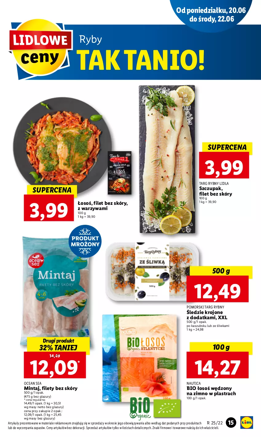 Gazetka promocyjna Lidl - GAZETKA - ważna 20.06 do 22.06.2022 - strona 15 - produkty: Lazur, Mintaj, Warzywa, Zupa