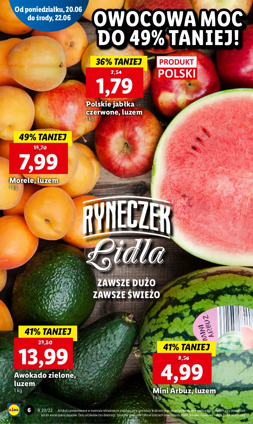 Gazetka promocyjna Lidl - GAZETKA - ważna 20.06 do 22.06.2022 - strona 6 - produkty: Arbuz, Jabłka