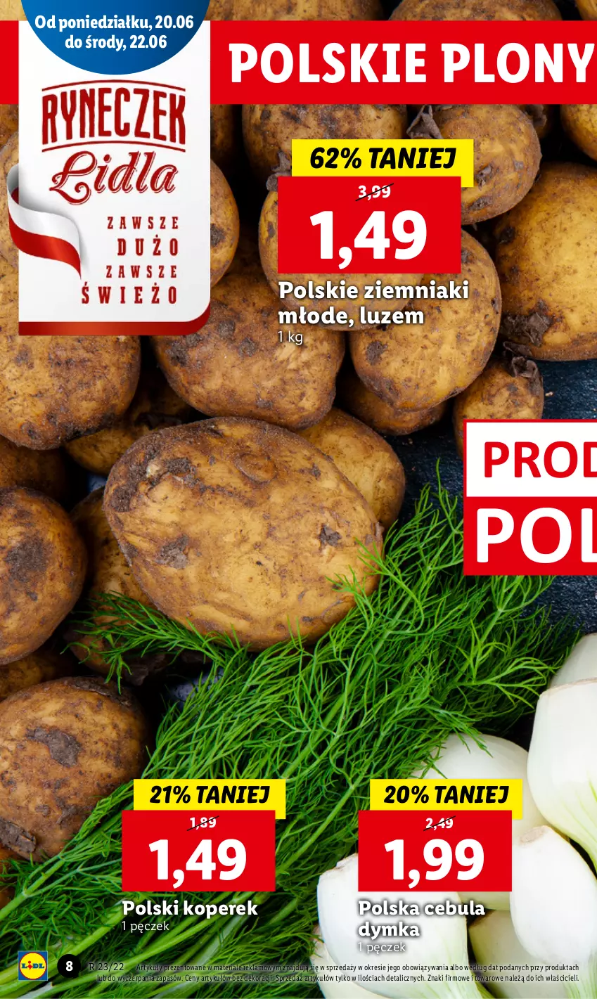 Gazetka promocyjna Lidl - GAZETKA - ważna 20.06 do 22.06.2022 - strona 8 - produkty: Cebula, Ziemniaki