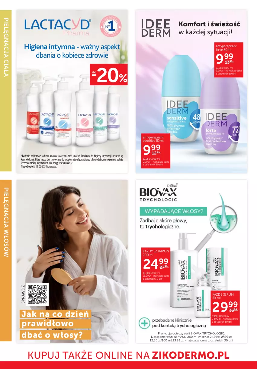 Gazetka promocyjna Ziko - Gazetka Ziko Dermo - ważna 04.04 do 17.04.2024 - strona 20 - produkty: Antyperspirant, Biovax, Pielęgnacja włosów, Rum, Ser, Serum, Szampon