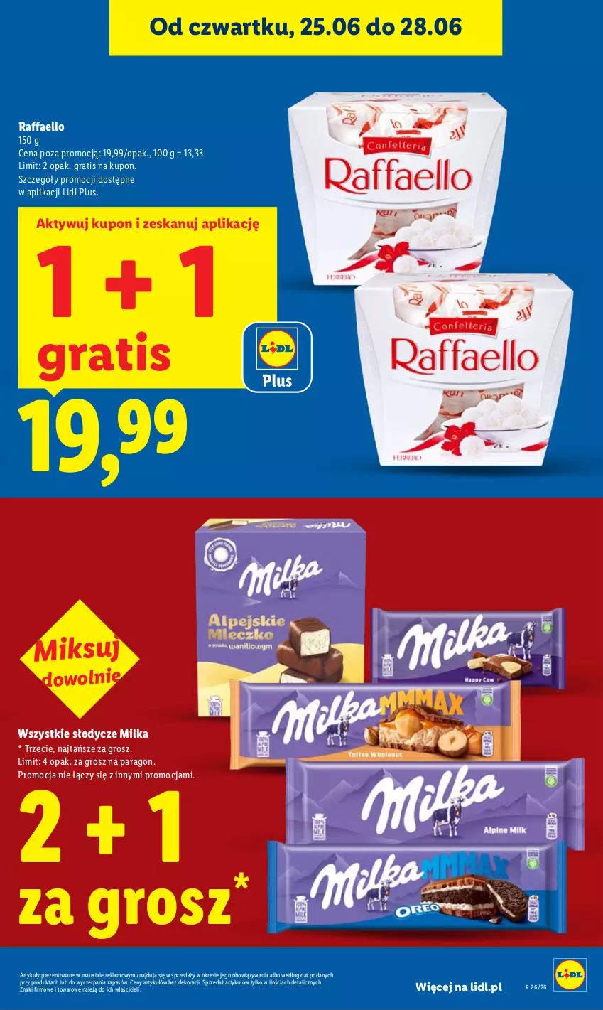 Gazetka promocyjna Lidl - Gazetka ważna od 25.06 do 28.06 - ważna 25.06 do 28.06.2026 - strona 17 - produkty: Fa, Gra, Milka, Raffaello