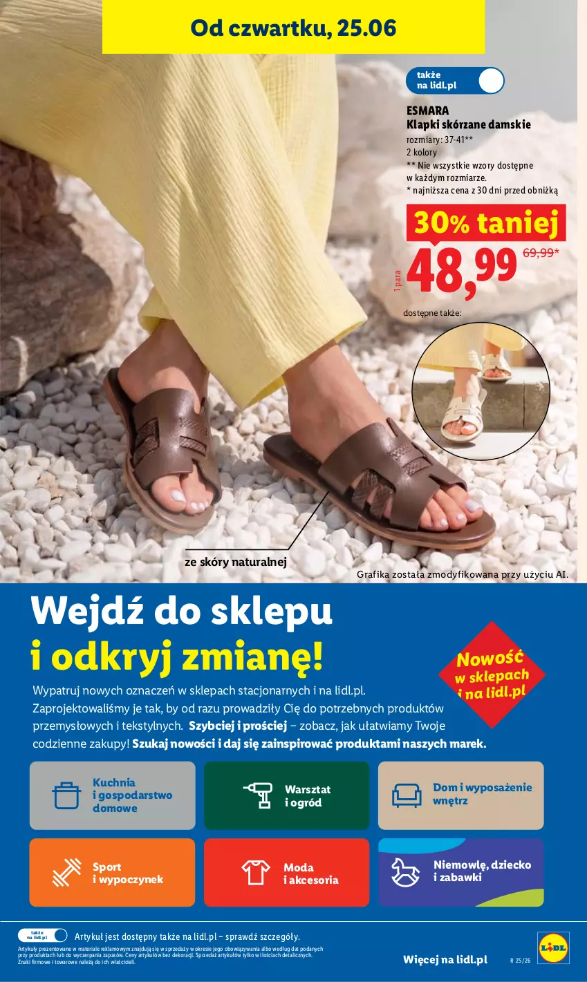 Gazetka promocyjna Lidl - Gazetka ważna od 25.06 do 28.06 - ważna 25.06 do 28.06.2026 - strona 31 - produkty: Gra, Grafika, Klapki, Kuchnia, Moda, Ogród, Por, Sport