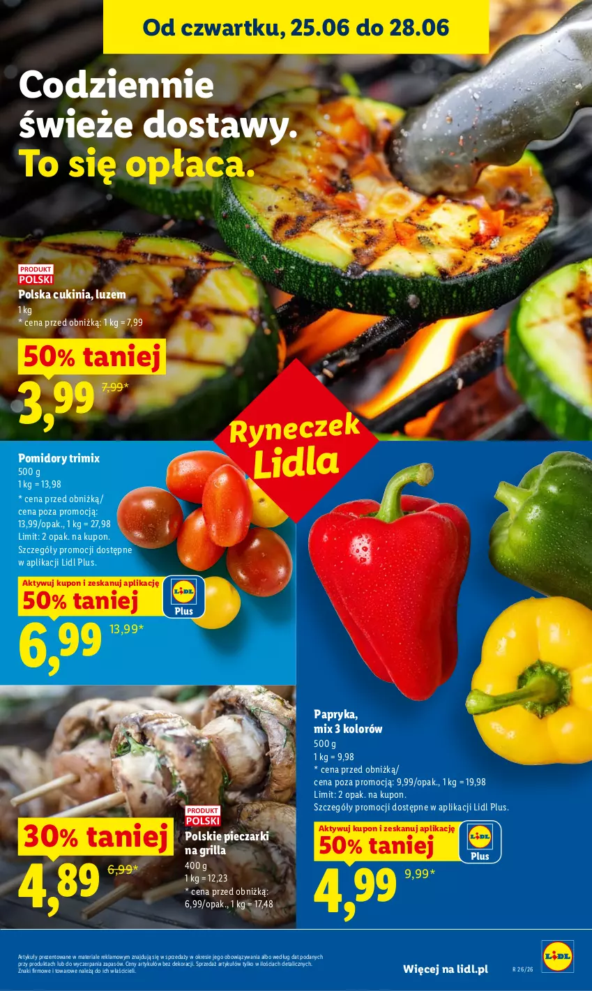 Gazetka promocyjna Lidl - Gazetka ważna od 25.06 do 28.06 - ważna 25.06 do 28.06.2026 - strona 39 - produkty: Grill, Papryka, Piec, Pomidory