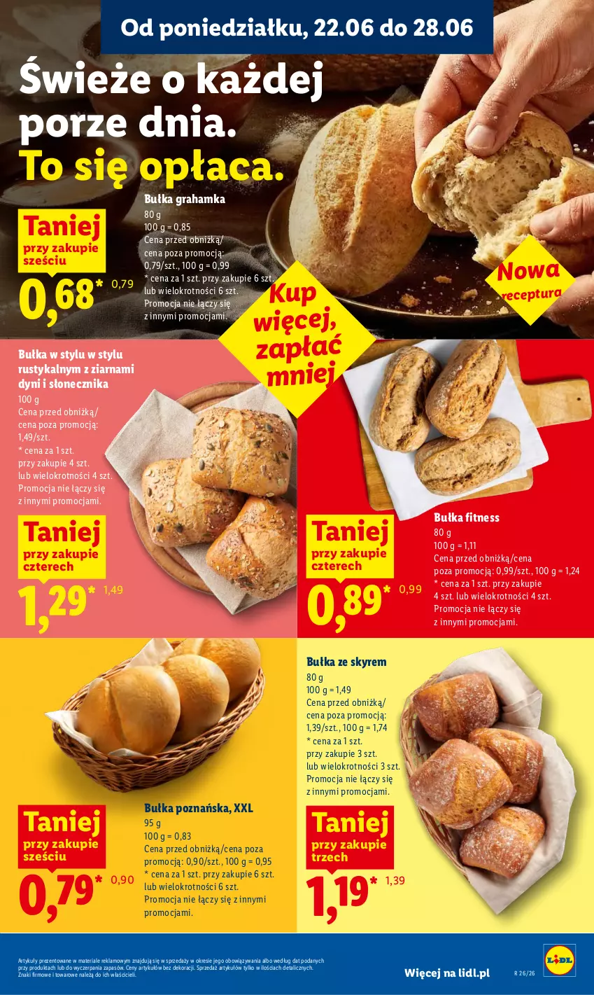 Gazetka promocyjna Lidl - Gazetka ważna od 25.06 do 28.06 - ważna 25.06 do 28.06.2026 - strona 47 - produkty: Bułka, Bułka fitness, Bułka grahamka, Gra, Por, Rust