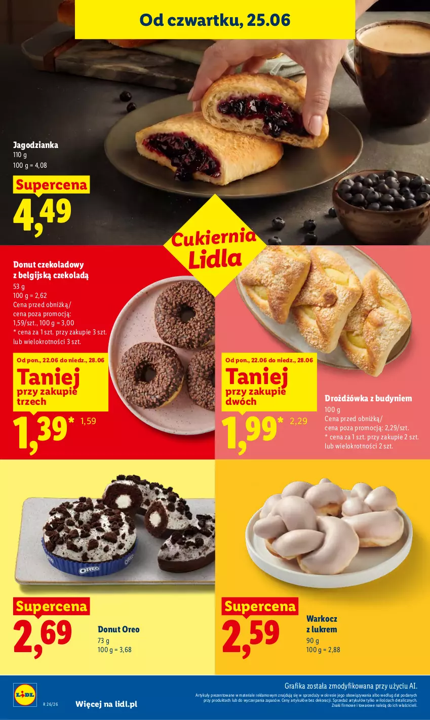 Gazetka promocyjna Lidl - Gazetka ważna od 25.06 do 28.06 - ważna 25.06 do 28.06.2026 - strona 48 - produkty: Cukier, Donut, Gra, Grafika, Jagodzianka, Koc, LG, Oreo