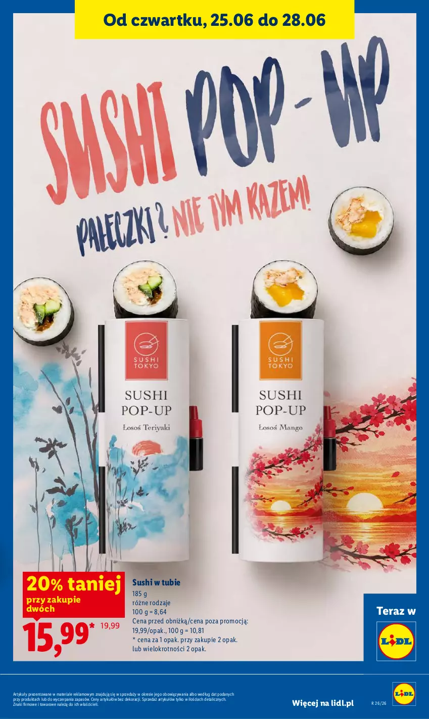 Gazetka promocyjna Lidl - Gazetka ważna od 25.06 do 28.06 - ważna 25.06 do 28.06.2026 - strona 49 - produkty: Sushi, Tera