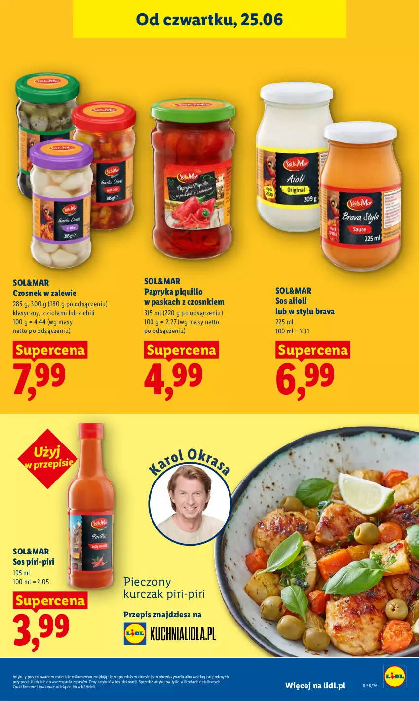 Gazetka promocyjna Lidl - Gazetka ważna od 25.06 do 28.06 - ważna 25.06 do 28.06.2026 - strona 61 - produkty: Czosnek, Kurczak, Papryka, Piec, Sos
