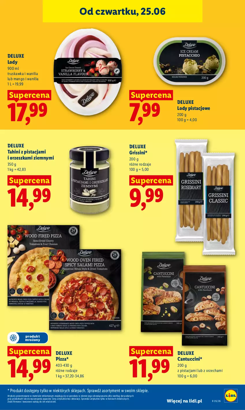 Gazetka promocyjna Lidl - Gazetka ważna od 25.06 do 28.06 - ważna 25.06 do 28.06.2026 - strona 83 - produkty: Grissini, Lody, Mango, Pizza
