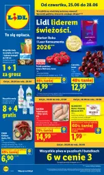 Gazetka promocyjna Lidl - Gazetka ważna od 25.06 do 28.06 - Gazetka - ważna od 28.06 do 28.06.2026 - strona 1 - produkty: Piwa, Kurczak, JBL, Gra, Mlekovita, Lody, Laur, PIKOK, Masło, Kiełbasa, Pomidory, Mleko, Kiełbasa śląska