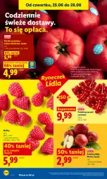 Gazetka promocyjna Lidl - Gazetka ważna od 25.06 do 28.06 - Gazetka - ważna od 28.06 do 28.06.2026 - strona 38 - produkty: Por, Gra, Porzeczki czerwone, Maliny, Olej, Pomidory, Jabłka