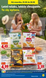 Gazetka promocyjna Lidl - Gazetka ważna od 25.06 do 28.06 - Gazetka - ważna od 28.06 do 28.06.2026 - strona 77 - produkty: Hummus, Cheddar, Mus, Gra, Papryka, Chipsy, Chrupki, Groch, Grafika