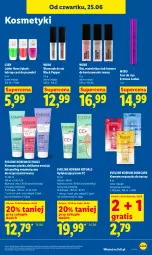 Gazetka promocyjna Lidl - Gazetka ważna od 25.06 do 28.06 - Gazetka - ważna od 28.06 do 28.06.2026 - strona 89 - produkty: Emulsja, Top, Gra, Eveline, Błyszczyk do ust, Rozświetlacz, Tusz, Lack, Peeling, Bronzer, Wibo, Lakier