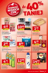 Gazetka promocyjna Auchan - Gazetka Pewność Niskich Cen Supermarket Auchan - Gazetka - ważna od 28.08 do 28.08.2024 - strona 3 - produkty: Kurczak, Makaron, Rum, Salami, Papier, Twaróg, Dezodorant, Dove, Ręcznik, Lipton, Rolki, Salami z papryką, Twaróg chudy, Herbata, Napój, Bułka