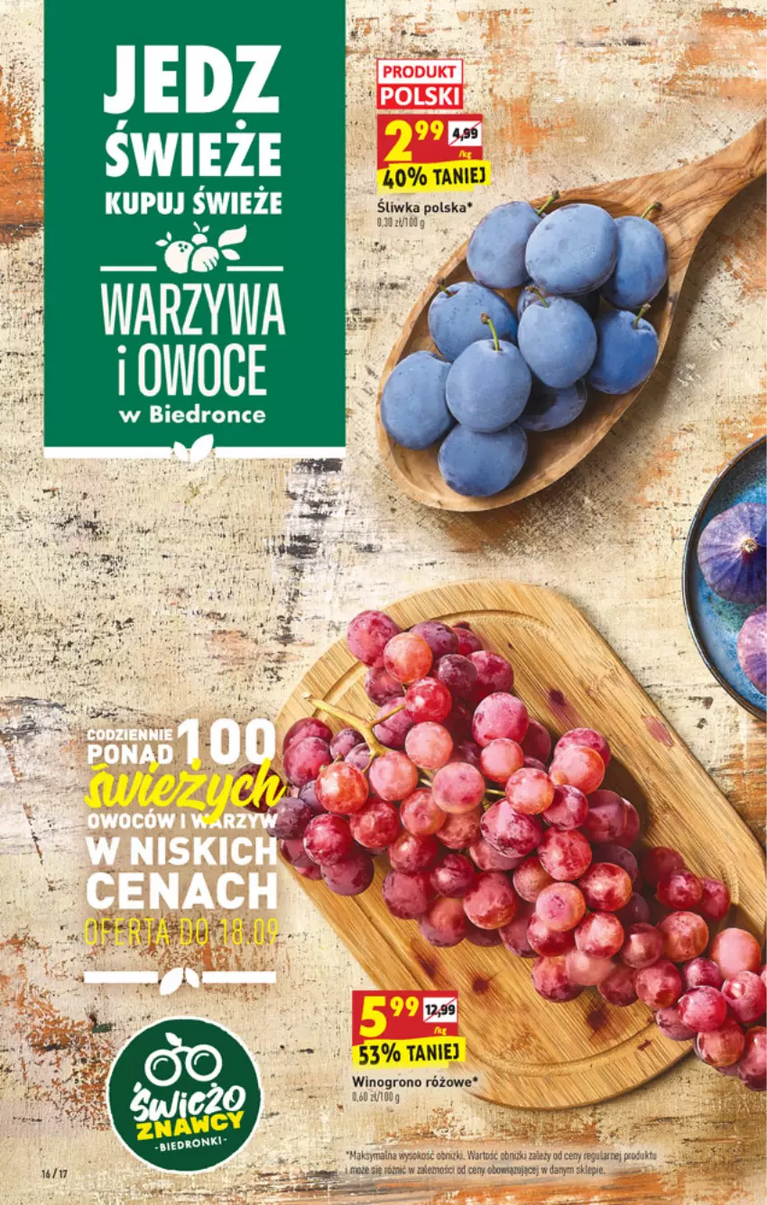 Gazetka promocyjna Biedronka - W tym tygodniu - ważna 16.09 do 22.09.2021 - strona 16 - produkty: Dron, Owoce, Wino, Winogrona