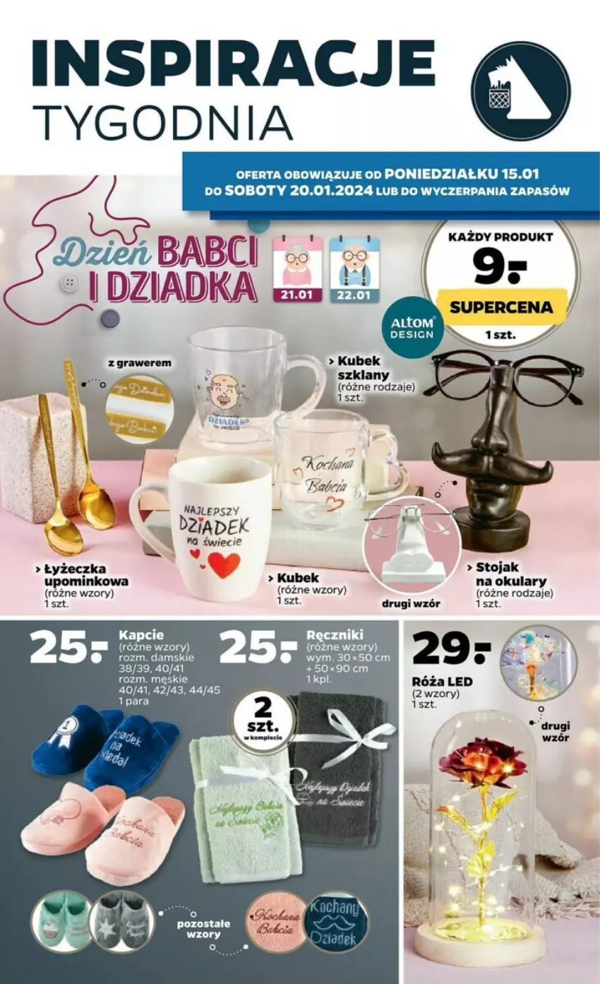 Gazetka promocyjna Netto - ważna 15.01 do 20.01.2024 - strona 2 - produkty: Gra, Kapcie, Kubek, Róża, Stojak