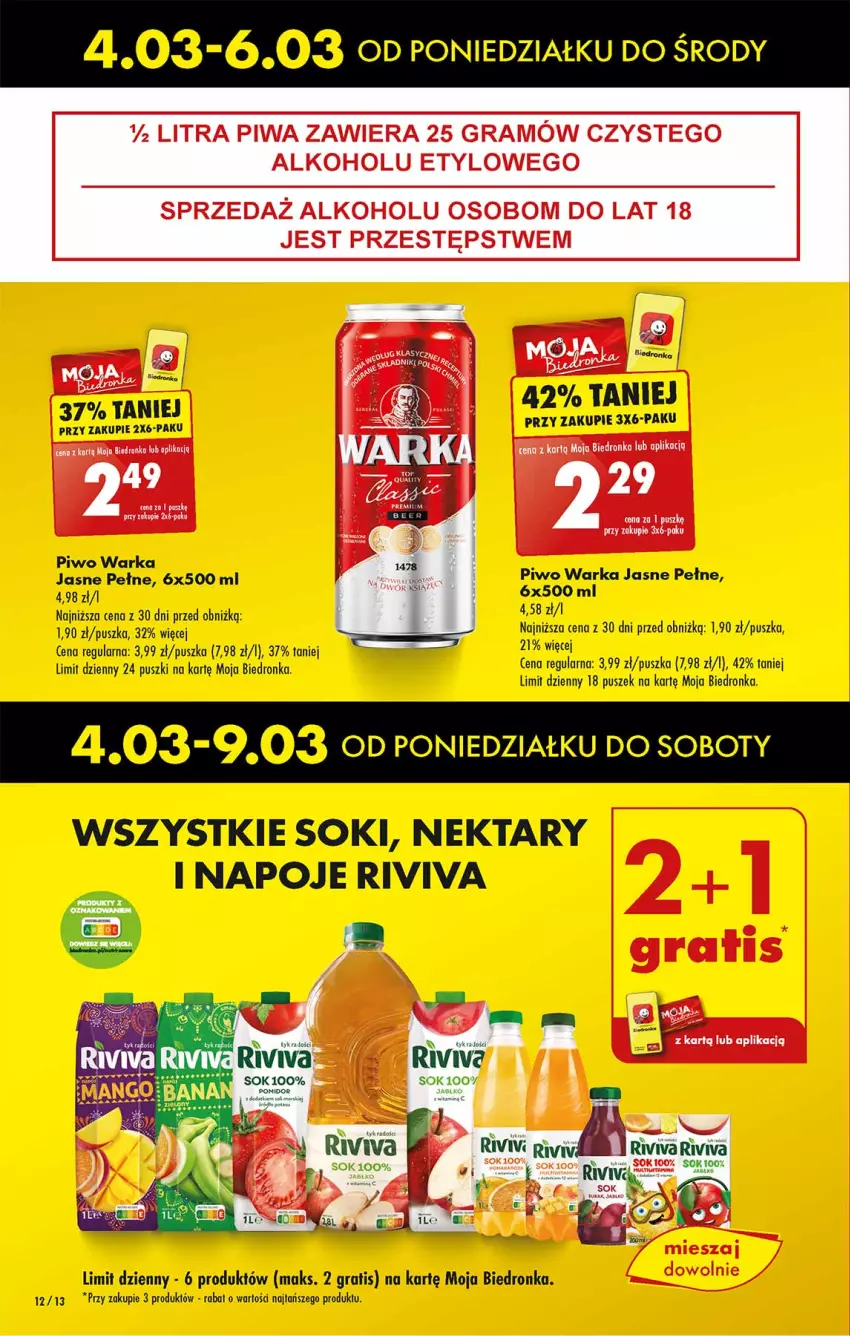 Gazetka promocyjna Biedronka - Od poniedzialku - ważna 04.03 do 09.03.2024 - strona 12 - produkty: Dron, Gra, Napoje, Nektar, Piwa, Sok, Warka, Wazon