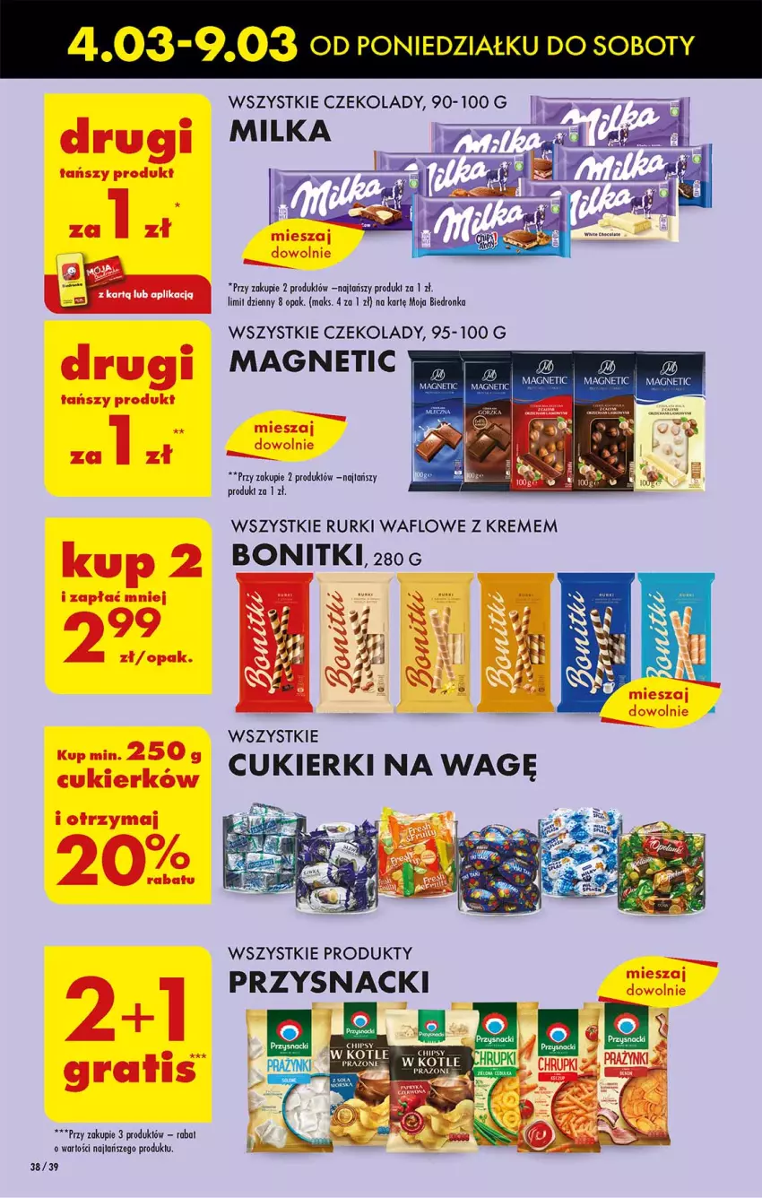 Gazetka promocyjna Biedronka - Od poniedzialku - ważna 04.03 do 09.03.2024 - strona 44 - produkty: Bonitki, Cukier, Cukierki, Dron, Milka, Przysnacki, Rurki