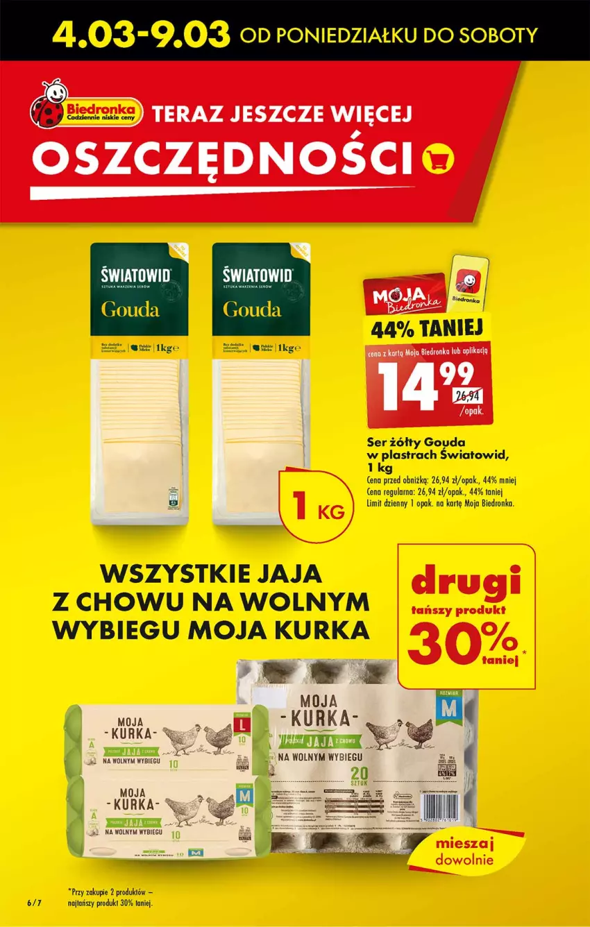 Gazetka promocyjna Biedronka - Od poniedzialku - ważna 04.03 do 09.03.2024 - strona 6 - produkty: Dron, Gouda, Jaja, Mleko, Ser, Tera