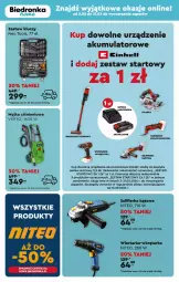 Gazetka promocyjna Biedronka - Od poniedzialku - Gazetka - ważna od 09.03 do 09.03.2024 - strona 66 - produkty: Szlifierka kątowa, Kosz, Warka, Tarka, Dron, Wkręt, Wkrętarka, Szlifierka, Zestaw kluczy, Myjka ciśnieniowa, Akumulator, Einhell