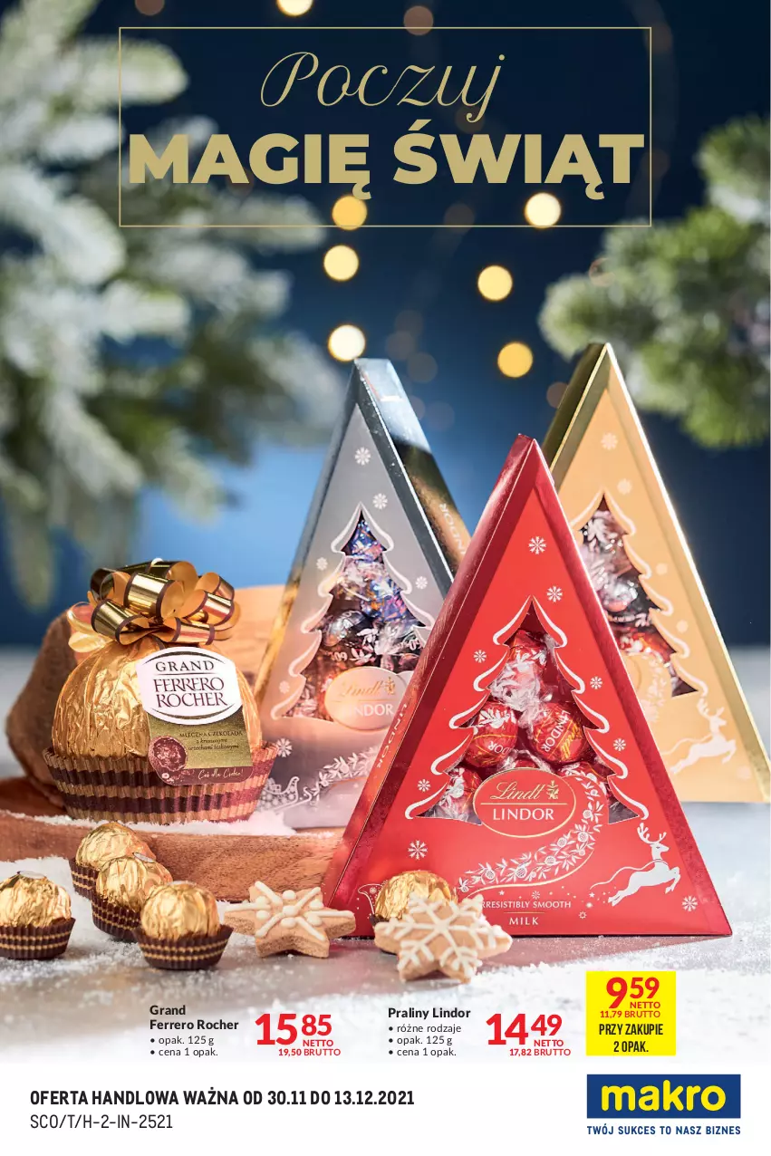 Gazetka promocyjna Makro - [Oferta specjalna] Delikatesy - ważna 30.11 do 13.12.2021 - strona 1 - produkty: Ferrero, Ferrero Rocher, Gra, Lindor, Praliny