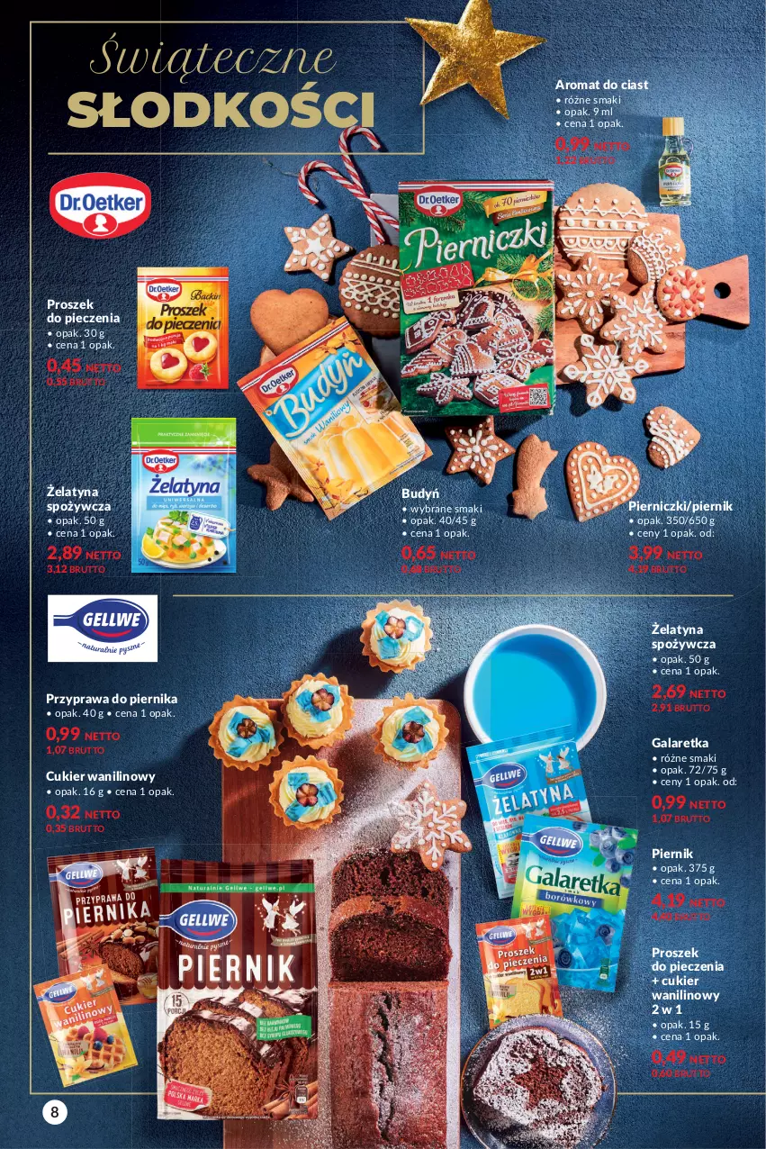 Gazetka promocyjna Makro - [Oferta specjalna] Delikatesy - ważna 30.11 do 13.12.2021 - strona 8 - produkty: Budyń, Cukier, Cukier wanilinowy, Gala, Galaretka, Piec, Piernik, Proszek do pieczenia