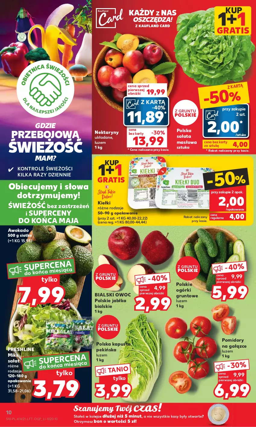 Gazetka promocyjna Kaufland - Gazetka tygodnia - ważna 25.05 do 31.05.2023 - strona 10 - produkty: Gra, Grunt, Jabłka, Kiełki, Masło, Nektar, Olej, Pomidory, Sałat, Sałata masłowa, Siatka