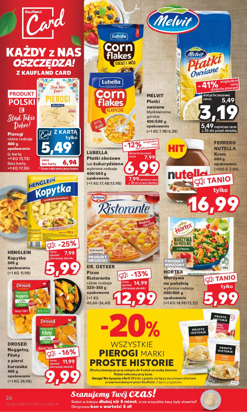 Gazetka promocyjna Kaufland - Gazetka tygodnia - ważna 25.05 do 31.05.2023 - strona 26 - produkty: Bell, Bella, Dr. Oetker, Ferrero, Hortex, Kopytka, Kurczak, Lubella, Melvit, Nutella, Olej, Pierogi, Pizza, Płatki owsiane, Waga, Warzywa