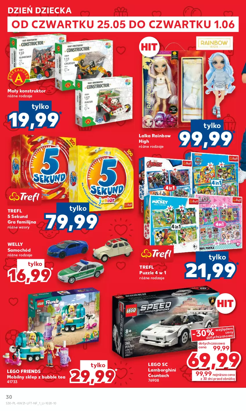 Gazetka promocyjna Kaufland - Gazetka tygodnia - ważna 25.05 do 31.05.2023 - strona 30 - produkty: 5 Sekund, Fa, Gra, Gra familijna, Lalka, LEGO, LEGO Friends, Mobil, Puzzle, Samochód